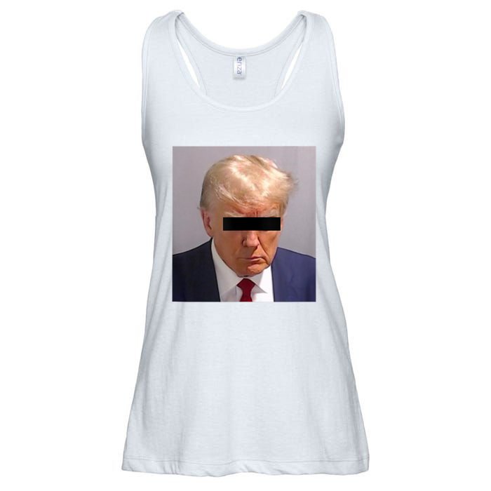 DONALD TRUMP MUG SHOT Funny Look Him Up Anti Trump Ladies Essential Flowy Tank