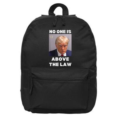 Donald Trump Mug Shot No One Is Above The Law AntiTrump 16 in Basic Backpack