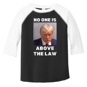 Donald Trump Mug Shot No One Is Above The Law AntiTrump Toddler Fine Jersey T-Shirt