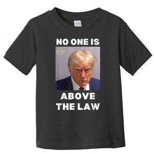 Donald Trump Mug Shot No One Is Above The Law AntiTrump Toddler T-Shirt