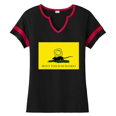 DonT Touch My Ravioli Ladies Halftime Notch Neck Tee