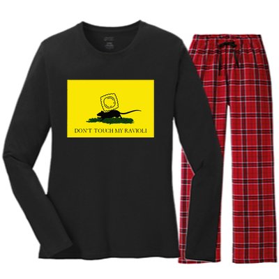 DonT Touch My Ravioli Women's Long Sleeve Flannel Pajama Set 