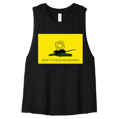 DonT Touch My Ravioli Women's Racerback Cropped Tank