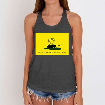 DonT Touch My Ravioli Women's Knotted Racerback Tank