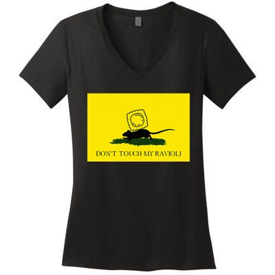 DonT Touch My Ravioli Women's V-Neck T-Shirt