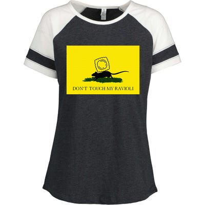 DonT Touch My Ravioli Enza Ladies Jersey Colorblock Tee