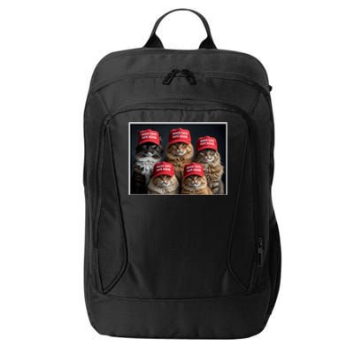 Donald Trump Make Cats Safe Again Red Hat 2024 Debate Funny City Backpack