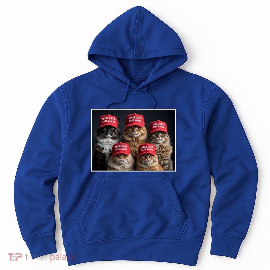 Donald Trump Make Cats Safe Again Red Hat 2024 Debate Funny Hoodie