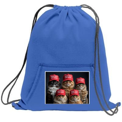 Donald Trump Make Cats Safe Again Red Hat 2024 Debate Funny Sweatshirt Cinch Pack Bag