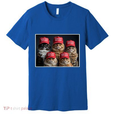 Donald Trump Make Cats Safe Again Red Hat 2024 Debate Funny Premium T-Shirt