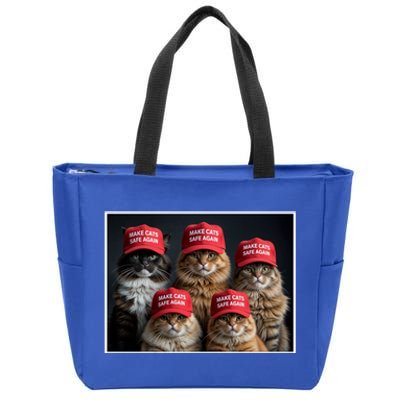 Donald Trump Make Cats Safe Again Red Hat 2024 Debate Funny Zip Tote Bag