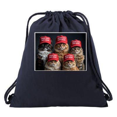 Donald Trump Make Cats Safe Again Red Hat 2024 Debate Funny Drawstring Bag