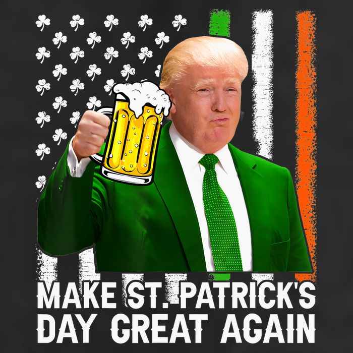 Donald Trump Make St Patricks Day Great Again 7 Panel Mesh Trucker Snapback Hat