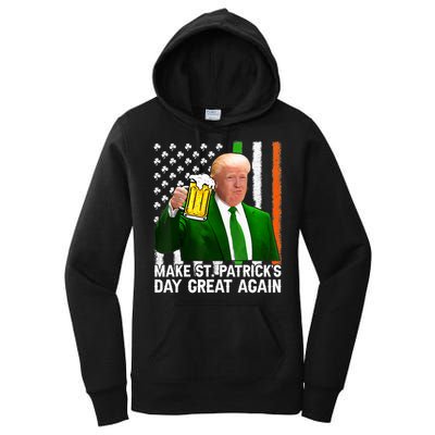 Donald Trump Make St Patricks Day Great Again Women's Pullover Hoodie