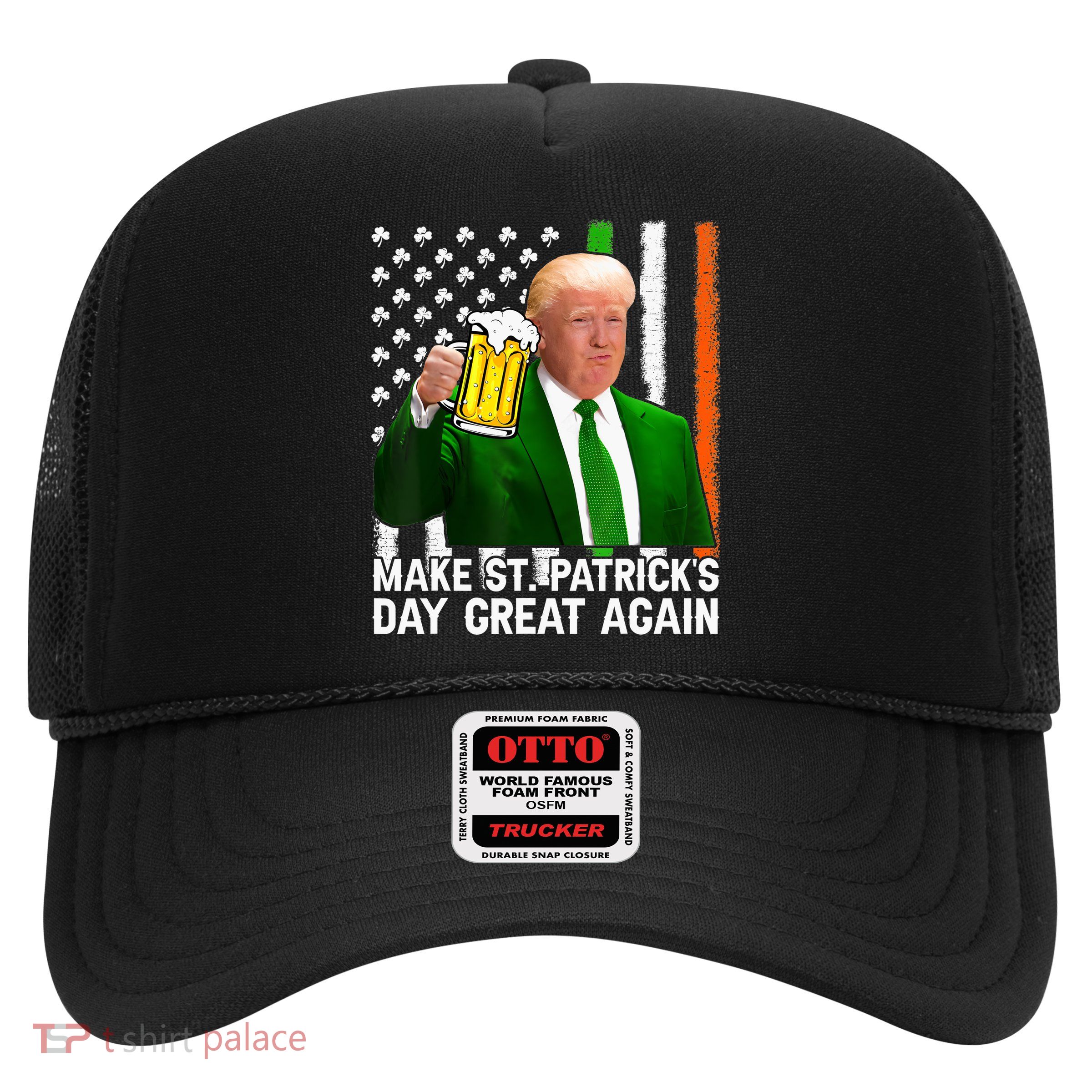 Donald Trump Make St Patricks Day Great Again Trucker Hat