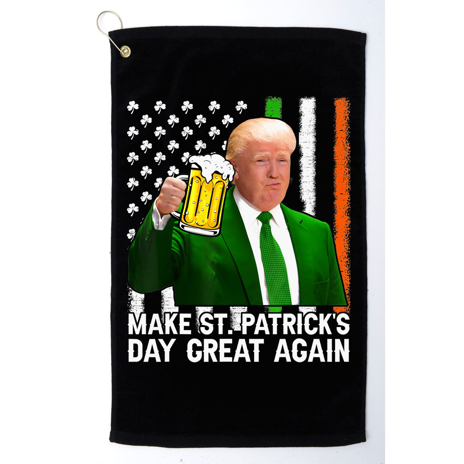 Donald Trump Make St Patricks Day Great Again Golf Towel