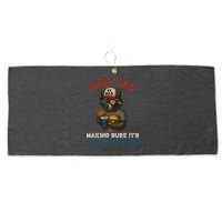 Dad Tax Making Sure It's Not  Funny Dad 4th Of July  Large Microfiber Waffle Golf Towel
