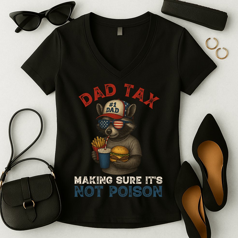 Dad Tax Making Sure It's Not  Funny Dad 4th Of July  Women's V-Neck T-Shirt