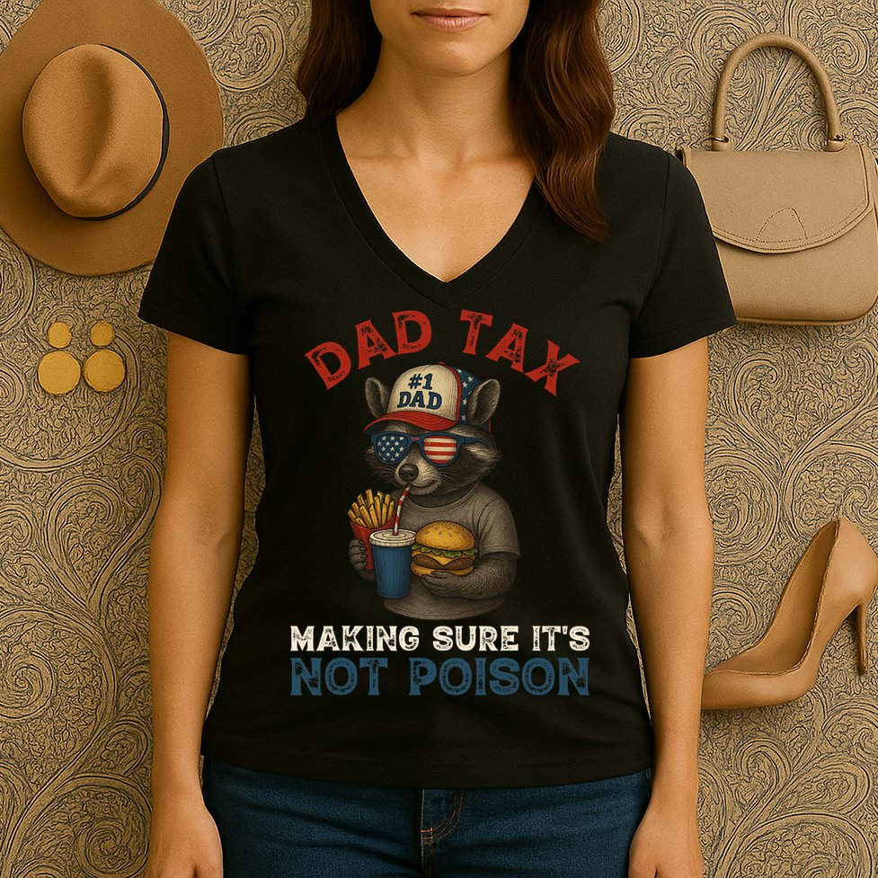 Dad Tax Making Sure It's Not  Funny Dad 4th Of July  Women's V-Neck T-Shirt