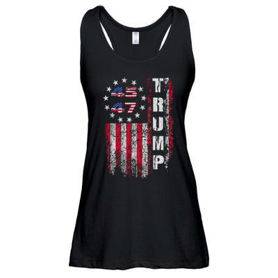 Donald Trump Merchandise 45 47 Trump 2025 Ladies Essential Flowy Tank