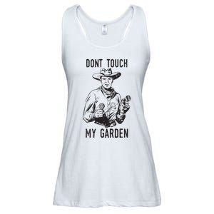 Dont Touch My Garden Funny Gardening Gardener Gift Ladies Essential Flowy Tank