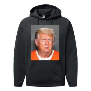 Donald Trump Mug Shot Performance Fleece Hoodie