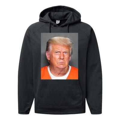 Donald Trump Mug Shot Performance Fleece Hoodie