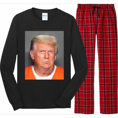 Donald Trump Mug Shot Long Sleeve Pajama Set