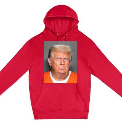 Donald Trump Mug Shot Premium Pullover Hoodie