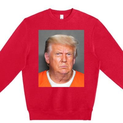 Donald Trump Mug Shot Premium Crewneck Sweatshirt