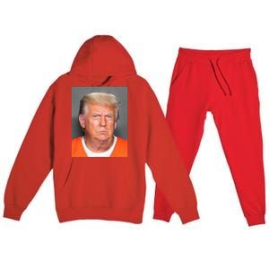 Donald Trump Mug Shot Premium Hooded Sweatsuit Set