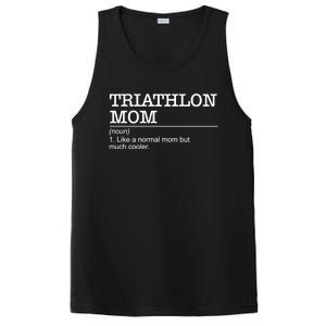 Definition Triathlon Mom Triathlete Athlete Swimming Running Gift PosiCharge Competitor Tank