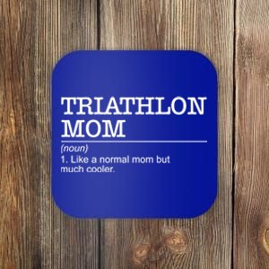 Definition Triathlon Mom Triathlete Athlete Swimming Running Gift Coaster