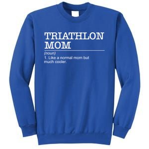 Definition Triathlon Mom Triathlete Athlete Swimming Running Gift Tall Sweatshirt