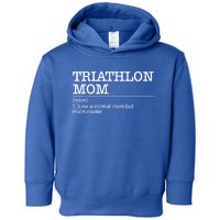 Definition Triathlon Mom Triathlete Athlete Swimming Running Gift Toddler Hoodie