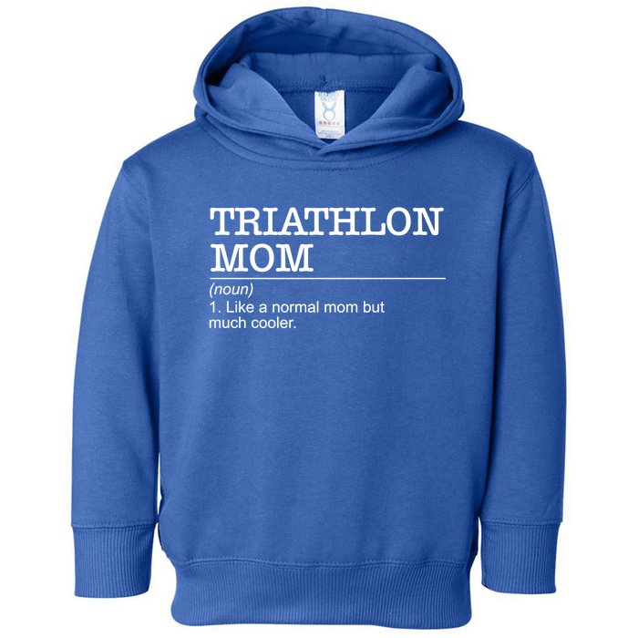 Definition Triathlon Mom Triathlete Athlete Swimming Running Gift Toddler Hoodie