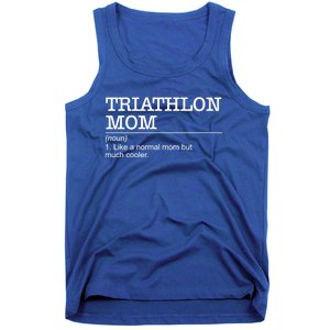 Definition Triathlon Mom Triathlete Athlete Swimming Running Gift Tank Top