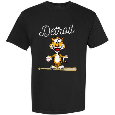 Distressed Tiger Mascot for Detroit Baseball Fans Garment-Dyed Heavyweight T-Shirt