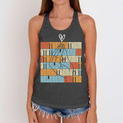 Dad The Myth The Legend Daddy Papa Love Heart Fathers Day Gift Women's Knotted Racerback Tank