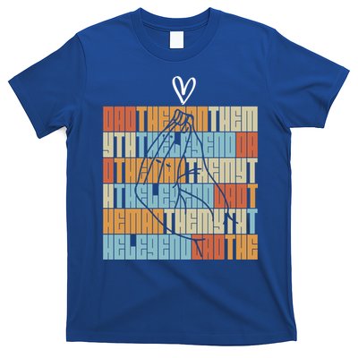 Dad The Myth The Legend Daddy Papa Love Heart Fathers Day Gift T-Shirt