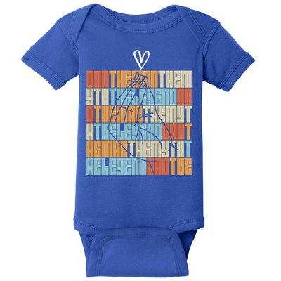 Dad The Myth The Legend Daddy Papa Love Heart Fathers Day Gift Baby Bodysuit