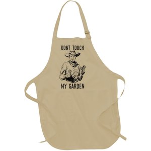 DonT Touch My Garden Funny Gardening Full-Length Apron With Pockets