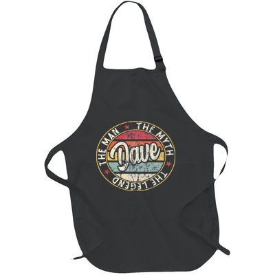 Dave The Man The Myth The Legend First Name Dave Full-Length Apron With Pockets