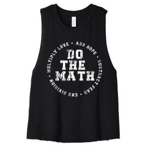 Do The Math x Love Add Hope Slogan Gift Women's Racerback Cropped Tank