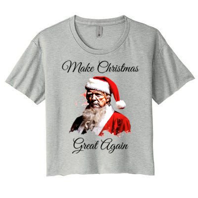 Donald Trump Make Christmas Great Again Christmas Festive Holiday Women's Crop Top Tee