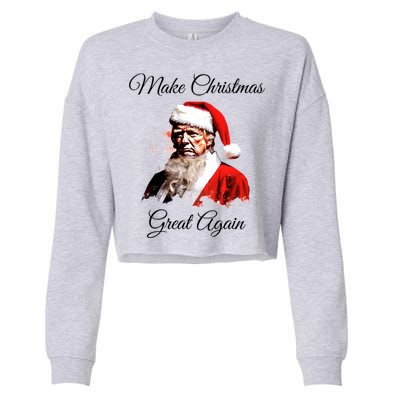 Donald Trump Make Christmas Great Again Christmas Festive Holiday Cropped Pullover Crew