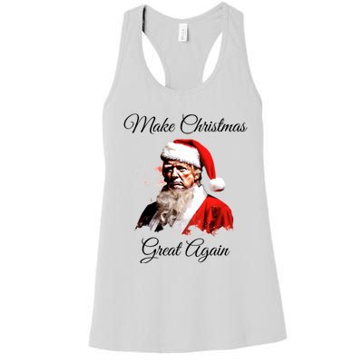 Donald Trump Make Christmas Great Again Christmas Festive Holiday Women's Racerback Tank