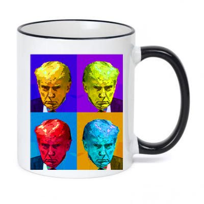 Donald Trump Mug Shot Colorful Pop Art 11oz Black Color Changing Mug