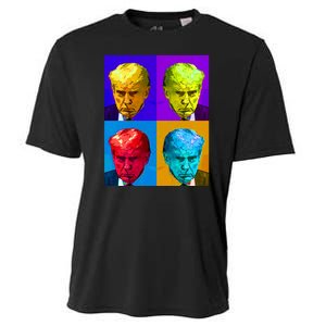 Donald Trump Mug Shot Colorful Pop Art Cooling Performance Crew T-Shirt