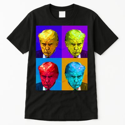 Donald Trump Mug Shot Colorful Pop Art Tall T-Shirt